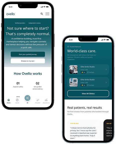 Ovello app on phone